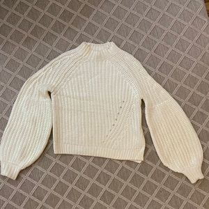 526 America mock neck metallic shine sweater